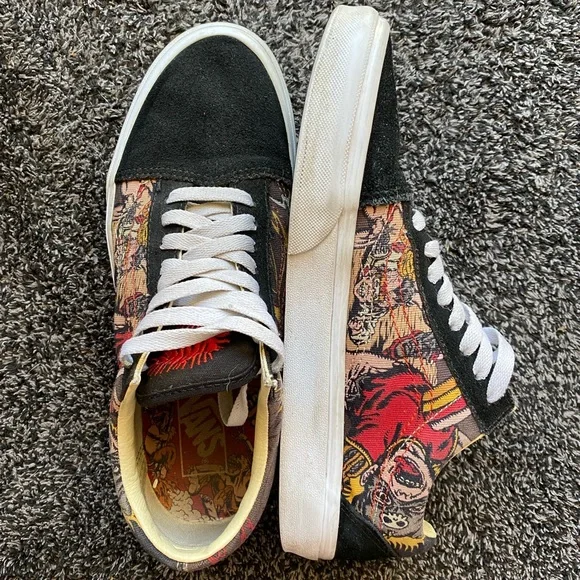 Vans Old Skool Suede Canvas Tan Black and White Limited Edition Comfycush Size 9